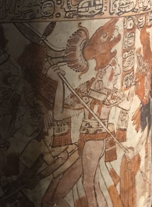 Maya-Kriegsvase in den staatlichen Museen zu Berlin. Detail 