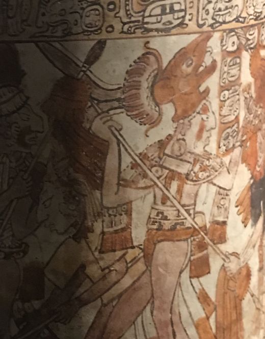 Maya-Kriegsvase in den staatlichen Museen zu Berlin. Detail 