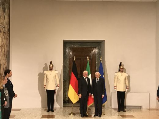 Der deutsche Bundespräsident Frank-Walter Steinmeier wird in Rom zu einem zweitägigen Staatsbesuch empfangen